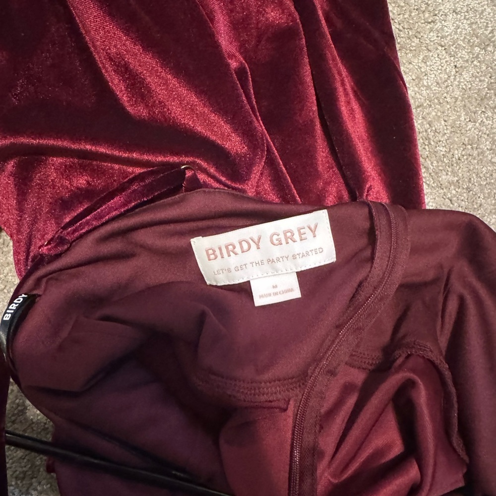 Birdy Grey Cabernet Velvet Maxi Dress – Size Medium - Picture 8 of 11